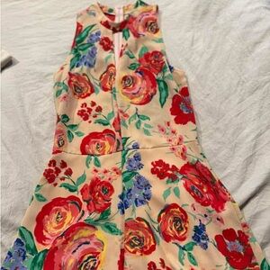 Floral romper size small with a zipper in the back